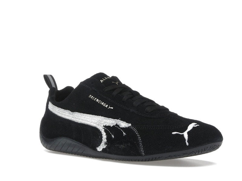Balenciaga x Puma Speedcat Suede Distressed Black White