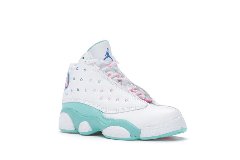 Jordan 13 Retro White Soar Green Pink (PS)