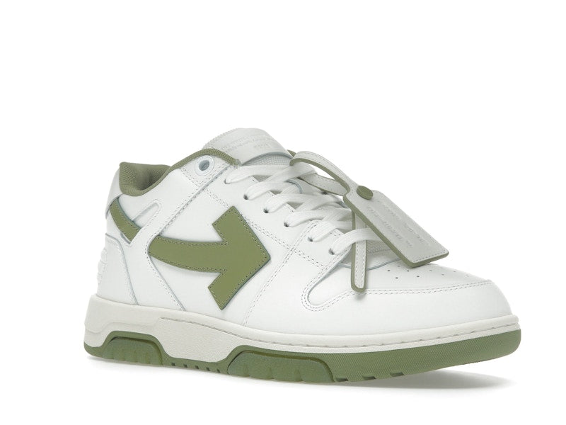 OFF-WHITE Out Of Office OOO Low Tops White Sage