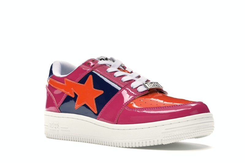A Bathing Ape Bape Sta Low Color Block Pink Orange Navy