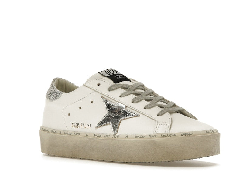 Golden Goose Hi Star White Silver (Women's)