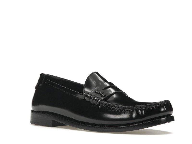Saint Laurent Le Loafer Penny Slippers Black Leather