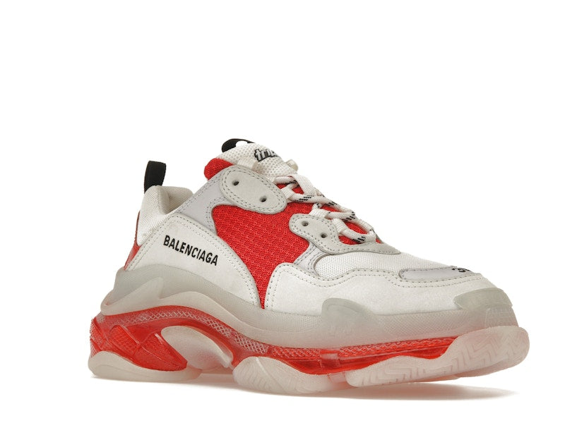 Balenciaga Triple S Clear Sole White Red