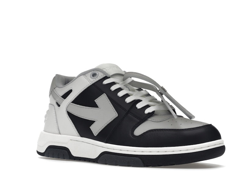 OFF-WHITE Out Of Office OOO Low Tops Light Grey Black