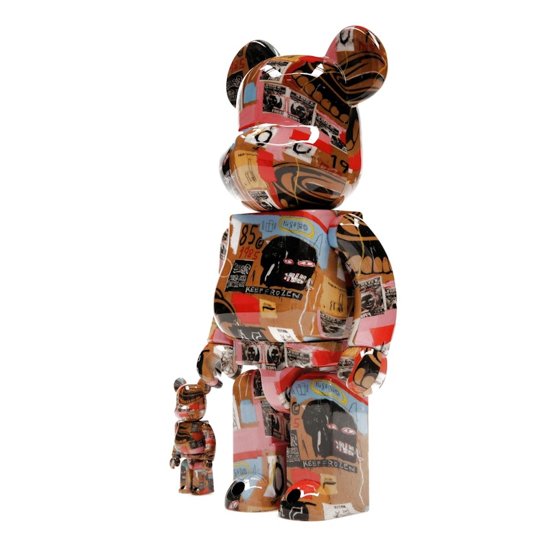 Bearbrick Andy Warhol x JEAN-MICHEL BASQUIAT #2 100% & 400% Set