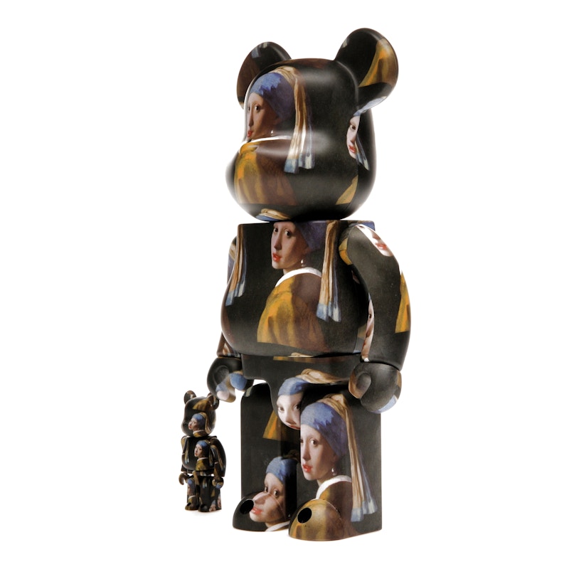 Bearbrick Johannes Vermeer (Girl with a Pearl Earring) 100% & 400% Set