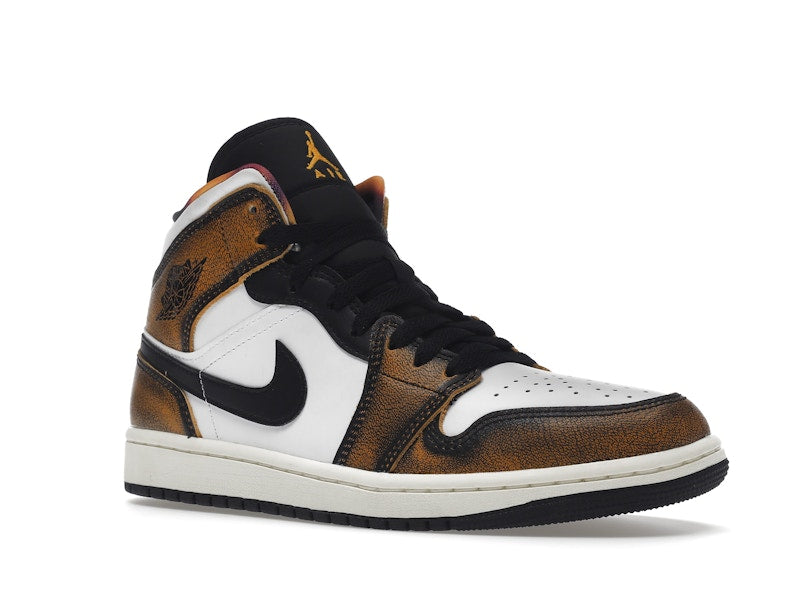 Jordan 1 Mid SE Orange Wear Away