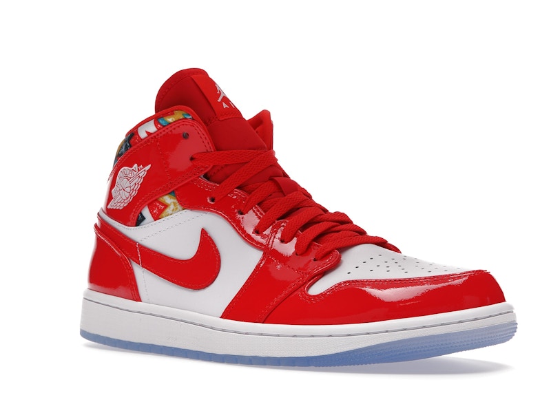 Jordan 1 Mid Barcelona Sweater Red Patent