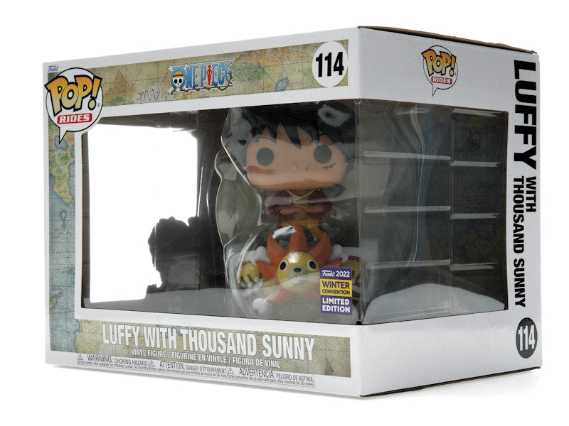 Funko Pop! Rides One Piece Luffy with Thousand Sunny 2022 Winter Convention Exclusive Figure #114