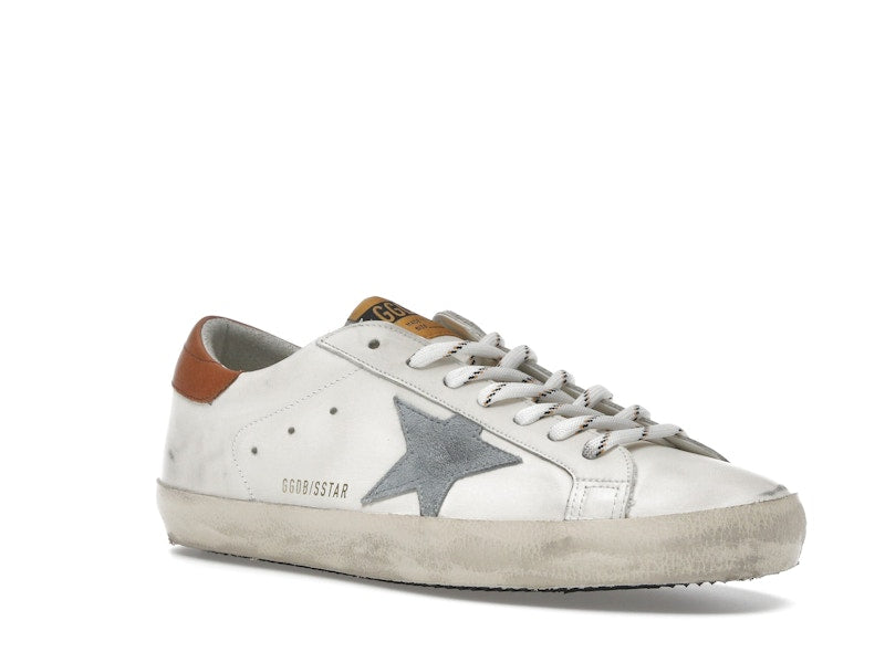 Golden Goose Super-Star White Grey Brown Heel Tab