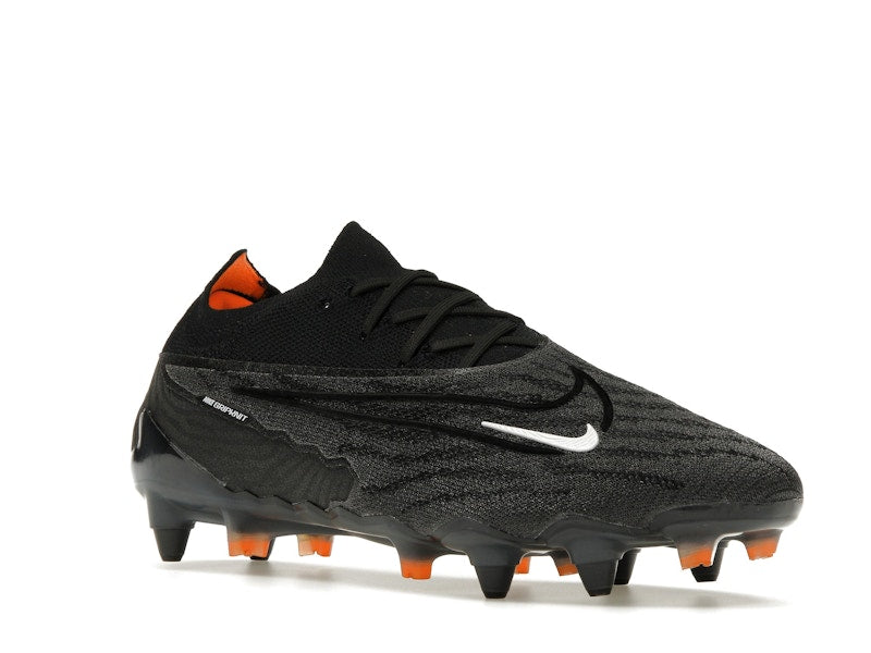 Nike Gripknit Phantom GX Elite SG-Pro Anti-Clog Traction Black Dark Smoke Grey Total Orange