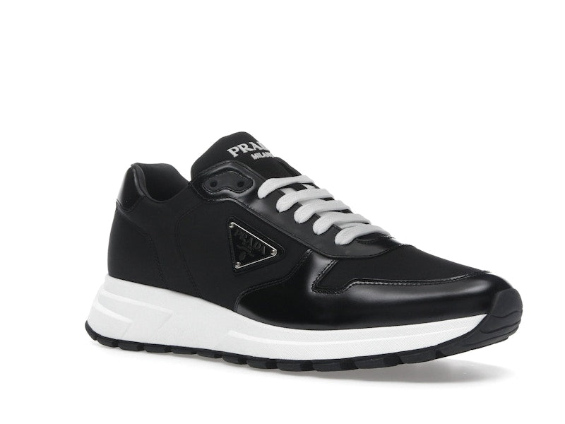 Prada PRAX 01 Sneakers Re-Nylon Brushed Leather Black White