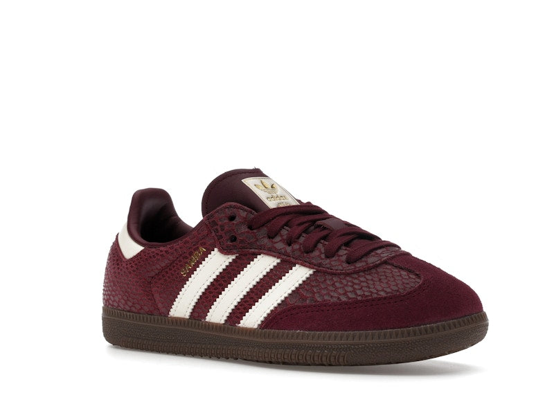 adidas Samba OG Snakeskin Maroon Cream White (Women's)