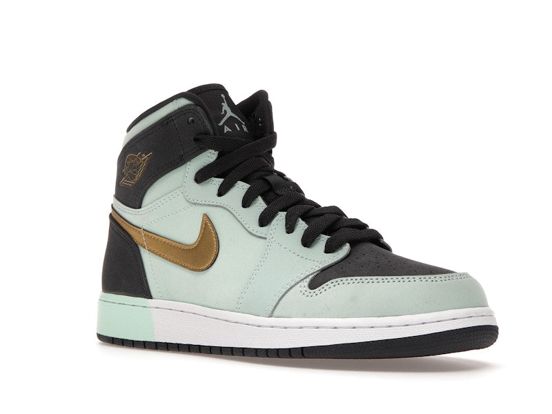 Jordan 1 Retro High Mint Foam Anthracite Metallic Gold (GS)