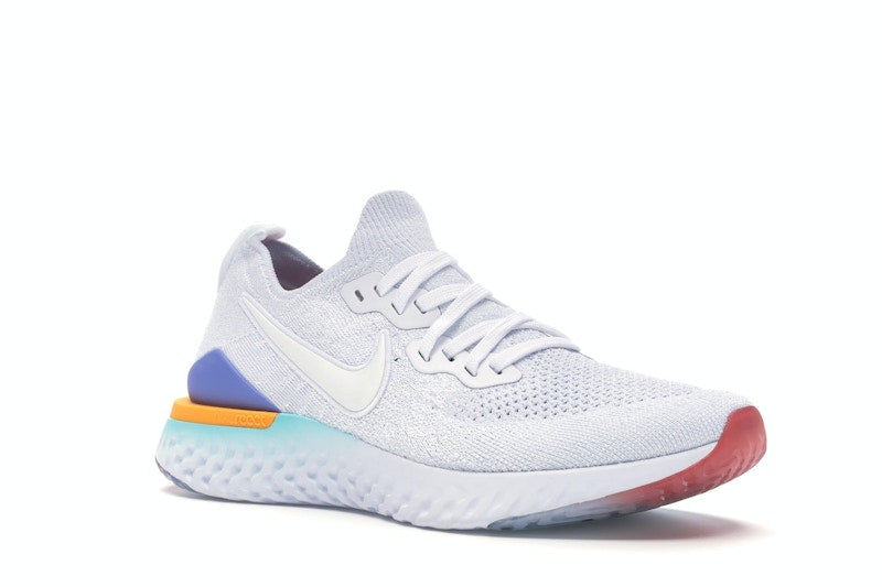 Nike Epic React Flyknit 2 White Hyper Jade Ember Glow (Women's)