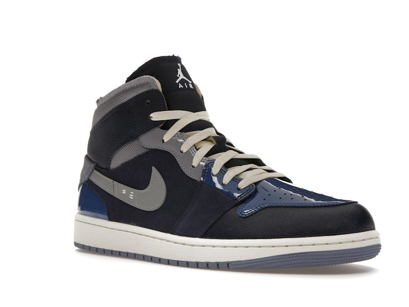 Jordan 1 Mid SE Craft Obsidian French Blue Ashen Slate White