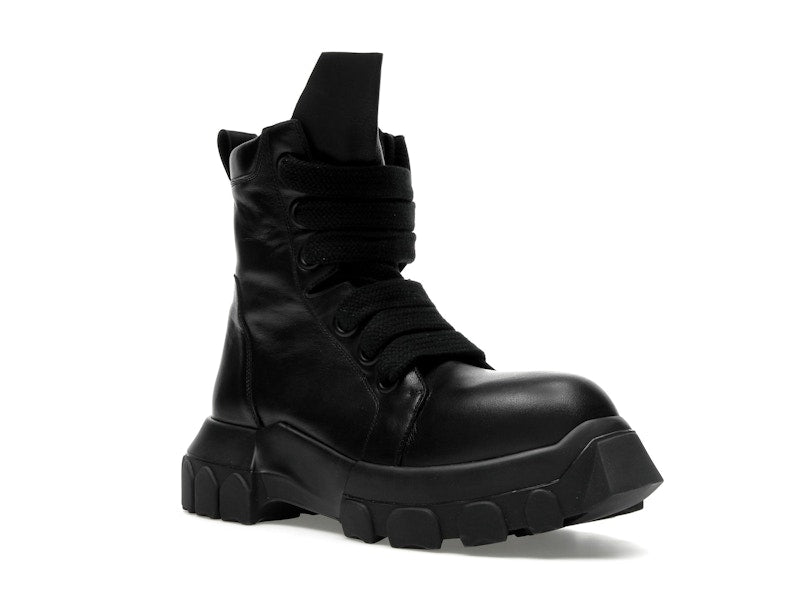 Rick Owens Lido Jumbo Laced Bozo Tractor Black