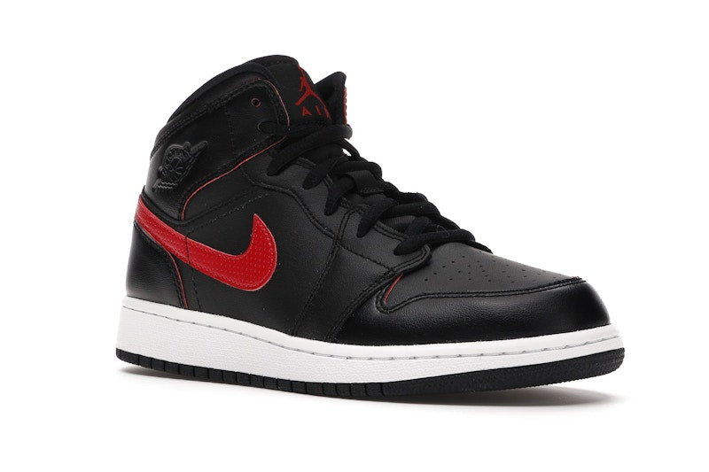 Jordan 1 Retro Mid Black Gym Red (GS)