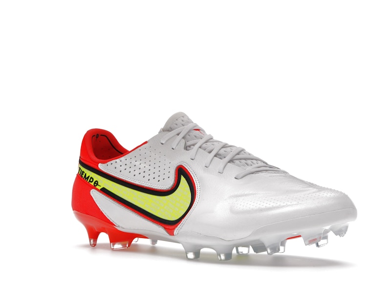 Nike Tiempo Legend 9 Elite FG White Bright Crimson Volt