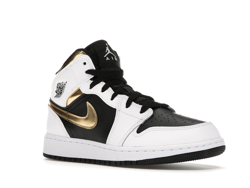 Jordan 1 Mid White Gold Black (GS)