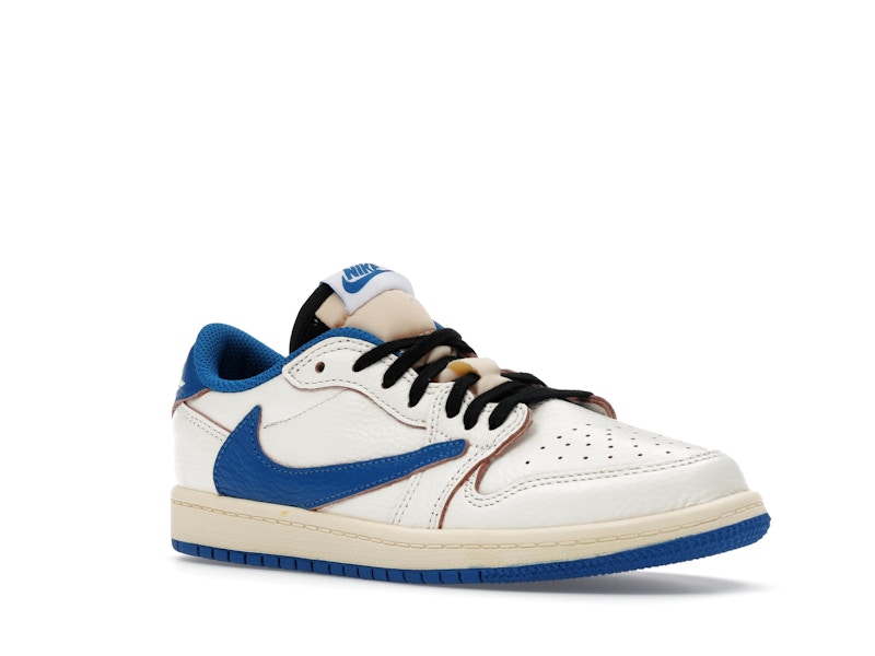 Jordan 1 Retro Low OG SP Fragment x Travis Scott Sail Military Blue (PS)