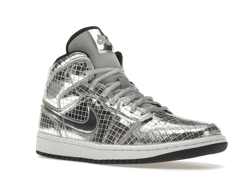 Jordan 1 Mid SE Disco Metallic Silver (Women's)