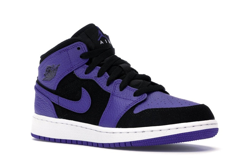 Jordan 1 Mid Black Dark Concord (GS)