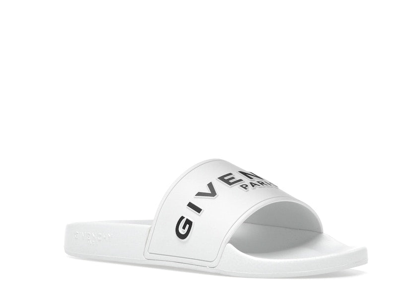 Givenchy Paris Flat Sandals White Black