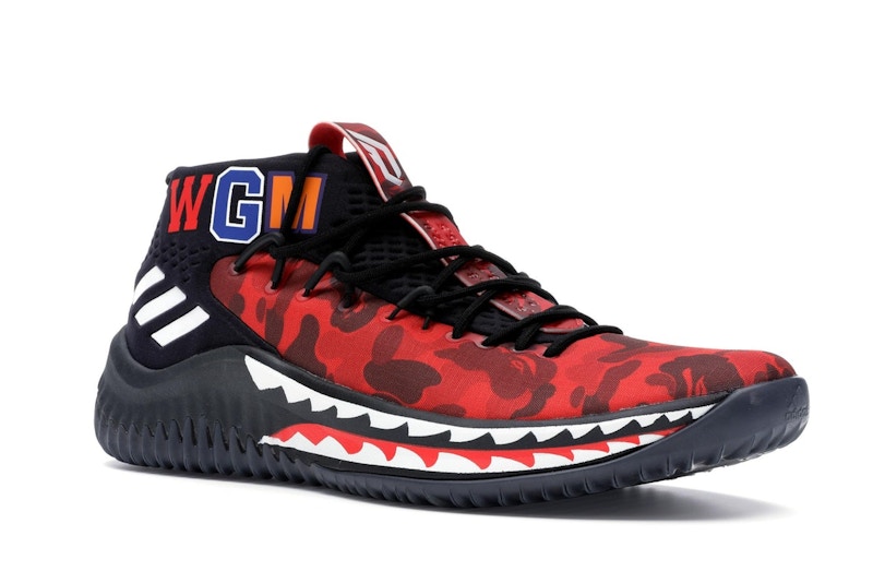 adidas Dame 4 A Bathing Ape Red