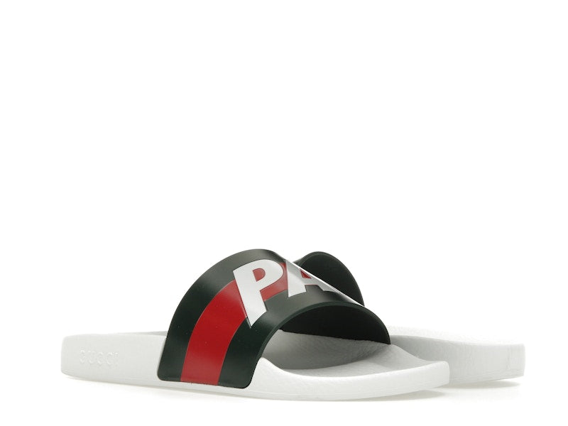 Palace x Gucci Logo Web Slide Sandal White