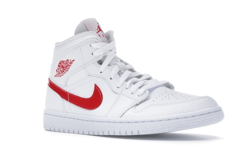 Jordan 1 Mid White University Red (Women's)