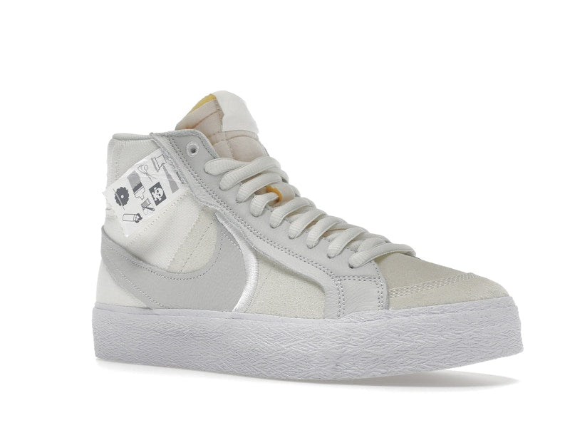 Nike SB Blazer Mid Warning Label Summit White