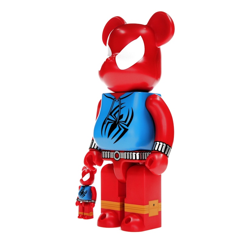 Bearbrick x Marvel Spider-Man Scarlet Spider 100% & 400% Set