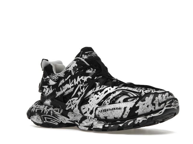 Balenciaga Track Graffiti Black White
