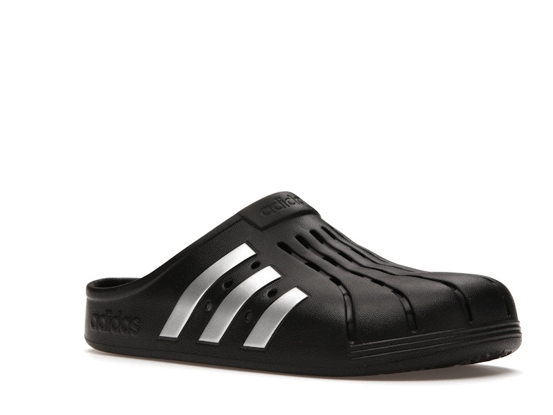 adidas Adilette Clog Black Silver