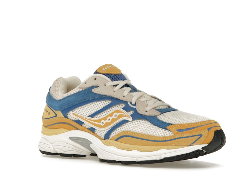 Saucony ProGrid Omni 9 Premium Cream Yellow Royal Blue