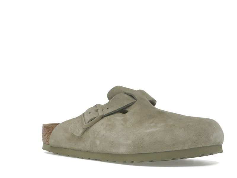 Birkenstock Boston Suede Faded Khaki