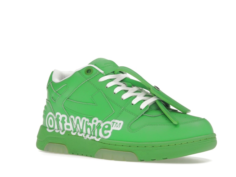 OFF-WHITE Out Of Office OOO Low Tops Green White