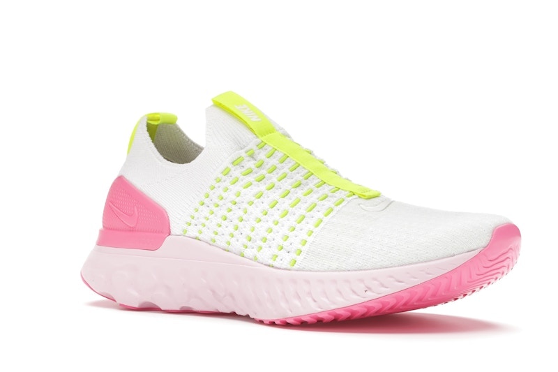 Nike React Phantom Run Flyknit 2 White Volt Pink Glow (Women's)