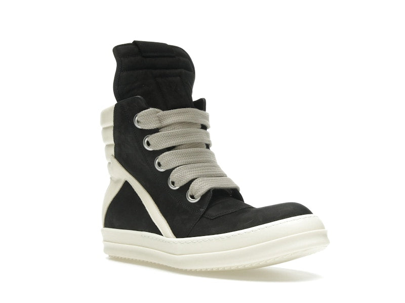 Rick Owens Geobasket Jumbo Lace High Black Milk