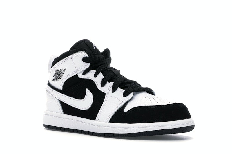 Jordan 1 Mid White Black (PS)