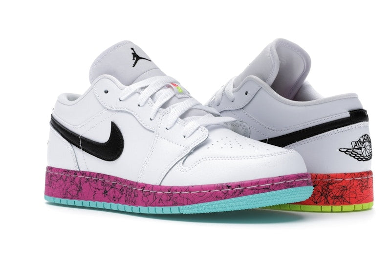 Jordan 1 Low Multi-Color Midsoles White (GS)