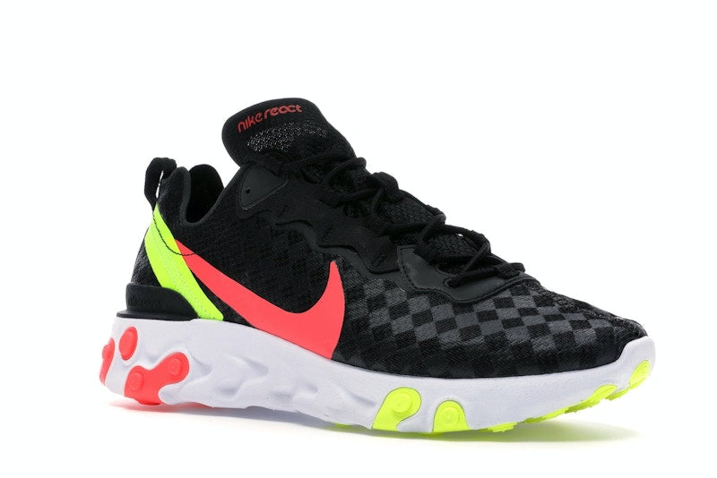 Nike React Element 55 Black Crimson Volt