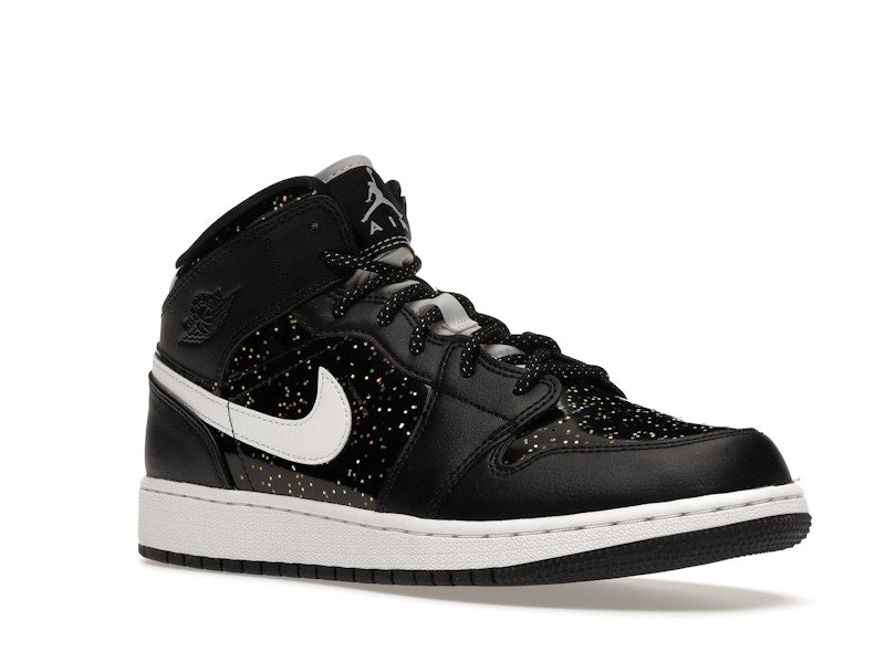 Jordan 1 Mid Black Speckle (GS)