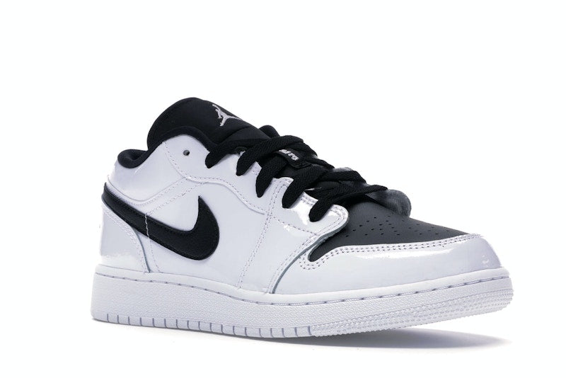 Jordan 1 Low White Black Patent (GS)