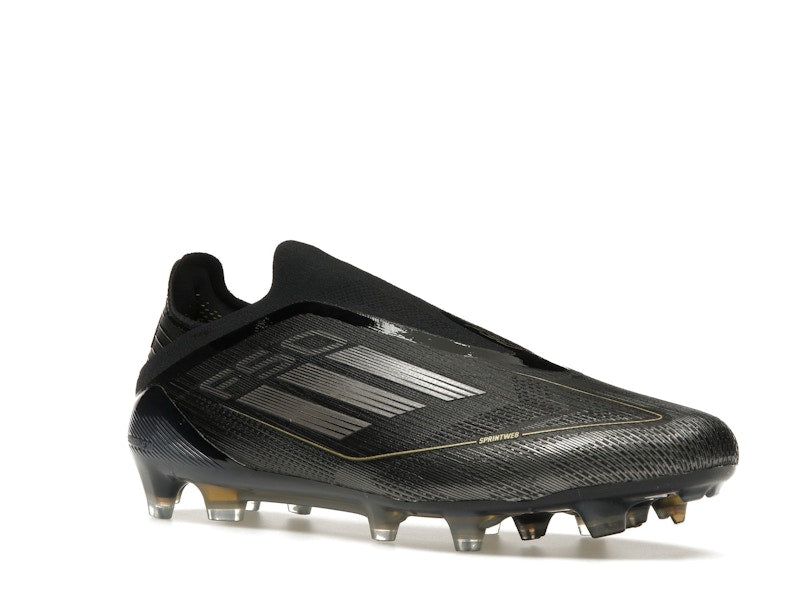 adidas F50 Elite Laceless FG Core Black Iron Metallic Gold Metallic