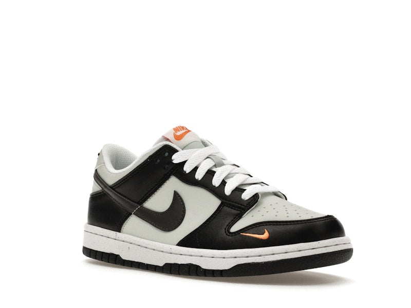 Nike Dunk Low Black Bright Mandarin Mini Swoosh (GS)