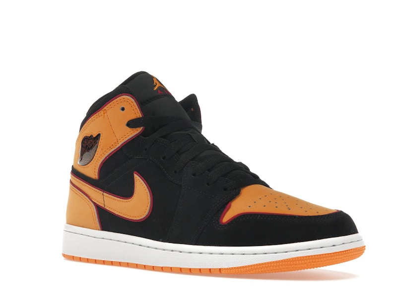 Jordan 1 Mid Fat Tongue Black Orange
