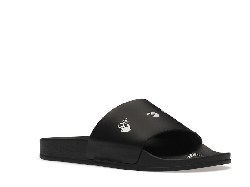 OFF-WHITE Drowning Man Logo Slides Black White FW21