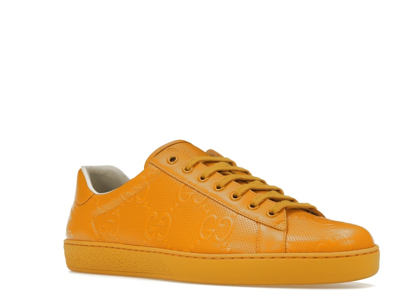 Gucci Ace GG Embossed Yellow
